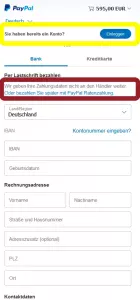 Später zahlen mit PayPal